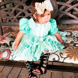 Elegant Mint Green Kids Formal Dress